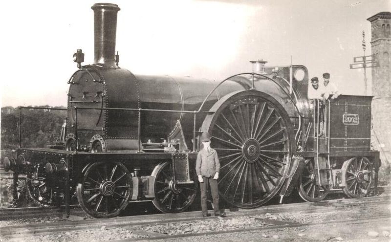 Locomotive at Exeter in 1876