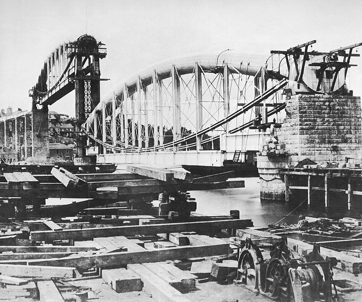 Royal Albert Bridge under construction